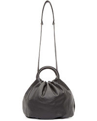Женская темно-серая кожаная сумка от Loewe