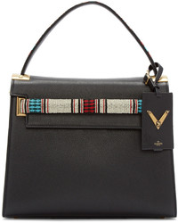 Женская темно-серая кожаная сумка от Valentino
