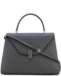 Женская темно-серая кожаная сумка от Valextra