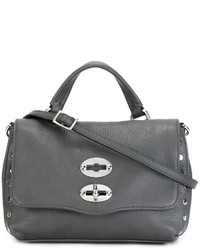 Женская темно-серая кожаная сумка от Zanellato