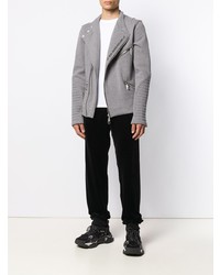 Мужская темно-серая косуха от Philipp Plein