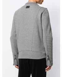 Мужская темно-серая косуха от Philipp Plein