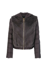 Женская темно-серая куртка-пуховик от Liska