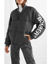 Женская темно-серая куртка-пуховик от Off-White