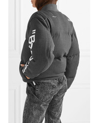 Женская темно-серая куртка-пуховик от Off-White