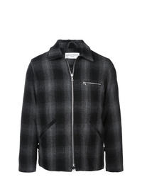 Мужская темно-серая куртка-рубашка в шотландскую клетку от Officine Generale