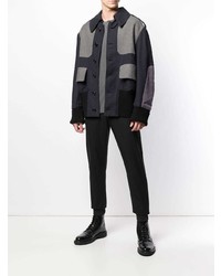 Мужская темно-серая куртка-рубашка от Ann Demeulemeester