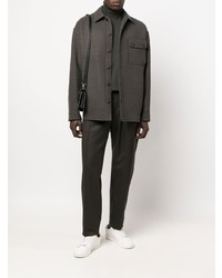 Мужская темно-серая куртка-рубашка от Giorgio Armani