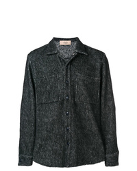 Мужская темно-серая куртка-рубашка от Maison Flaneur