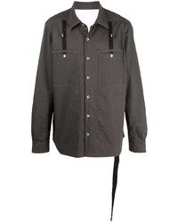 Мужская темно-серая куртка-рубашка от Rick Owens DRKSHDW