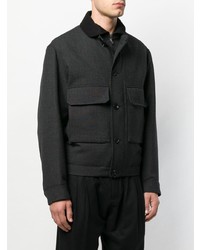 Темно-серая куртка с воротником и на пуговицах от Lemaire
