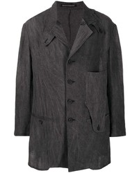 Мужская темно-серая льняная куртка-рубашка от Yohji Yamamoto