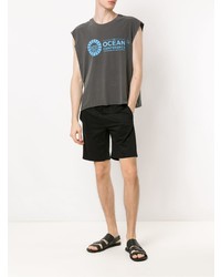 Мужская темно-серая майка с принтом от OSKLEN