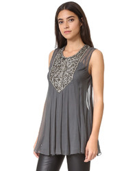 Женская темно-серая майка от Haute Hippie