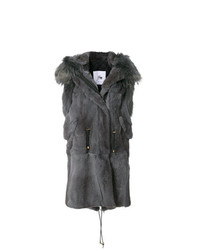 Женская темно-серая меховая безрукавка от Furs66