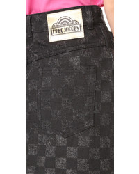 Темно-серая мини-юбка в клетку от Marc Jacobs