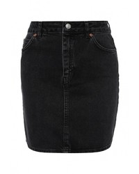 Темно-серая мини-юбка от Topshop