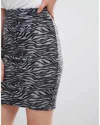 Темно-серая мини-юбка от B.young