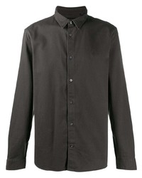 Мужская темно-серая рубашка с длинным рукавом от AllSaints
