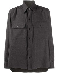 Мужская темно-серая рубашка с длинным рукавом от Ami Paris