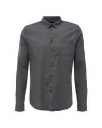 Мужская темно-серая рубашка с длинным рукавом от Burton Menswear London