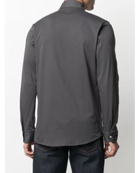 Мужская темно-серая рубашка с длинным рукавом от Mp Massimo Piombo