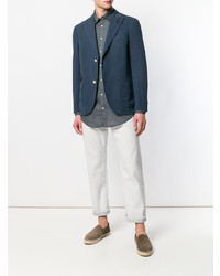 Мужская темно-серая рубашка с длинным рукавом от Massimo Alba