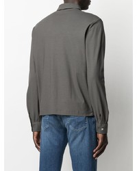 Мужская темно-серая рубашка с длинным рукавом от Herno