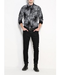 Мужская темно-серая рубашка с длинным рукавом от Calvin Klein Jeans