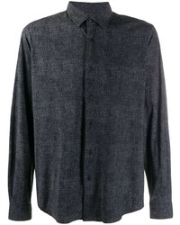 Мужская темно-серая рубашка с длинным рукавом от Canali