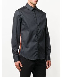 Мужская темно-серая рубашка с длинным рукавом от Emporio Armani