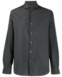 Мужская темно-серая рубашка с длинным рукавом от Corneliani