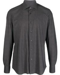 Мужская темно-серая рубашка с длинным рукавом от Corneliani