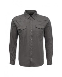 Мужская темно-серая рубашка с длинным рукавом от D-struct