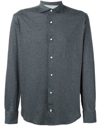 Мужская темно-серая рубашка с длинным рукавом от Eleventy
