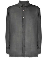 Мужская темно-серая рубашка с длинным рукавом от Federico Curradi