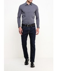 Мужская темно-серая рубашка с длинным рукавом от Forex