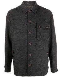 Мужская темно-серая рубашка с длинным рукавом от Giorgio Armani