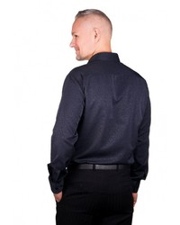Мужская темно-серая рубашка с длинным рукавом от GREG