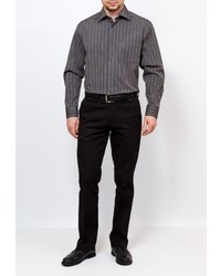 Мужская темно-серая рубашка с длинным рукавом от GREG