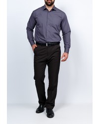 Мужская темно-серая рубашка с длинным рукавом от GREG