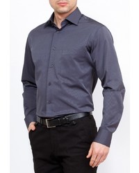 Мужская темно-серая рубашка с длинным рукавом от GREG