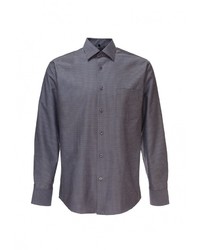 Мужская темно-серая рубашка с длинным рукавом от GREG