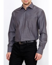 Мужская темно-серая рубашка с длинным рукавом от GREG