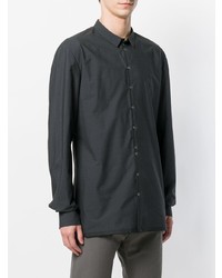 Мужская темно-серая рубашка с длинным рукавом от Label Under Construction