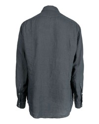 Мужская темно-серая рубашка с длинным рукавом от Massimo Alba