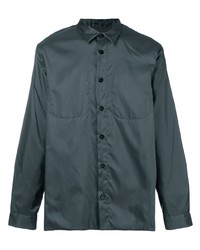 Мужская темно-серая рубашка с длинным рукавом от Jil Sander