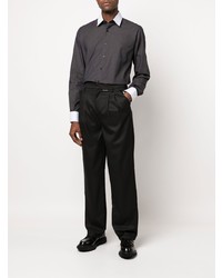 Мужская темно-серая рубашка с длинным рукавом от Karl Lagerfeld