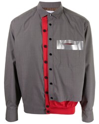 Мужская темно-серая рубашка с длинным рукавом от Kolor