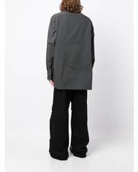 Мужская темно-серая рубашка с длинным рукавом от Raf Simons